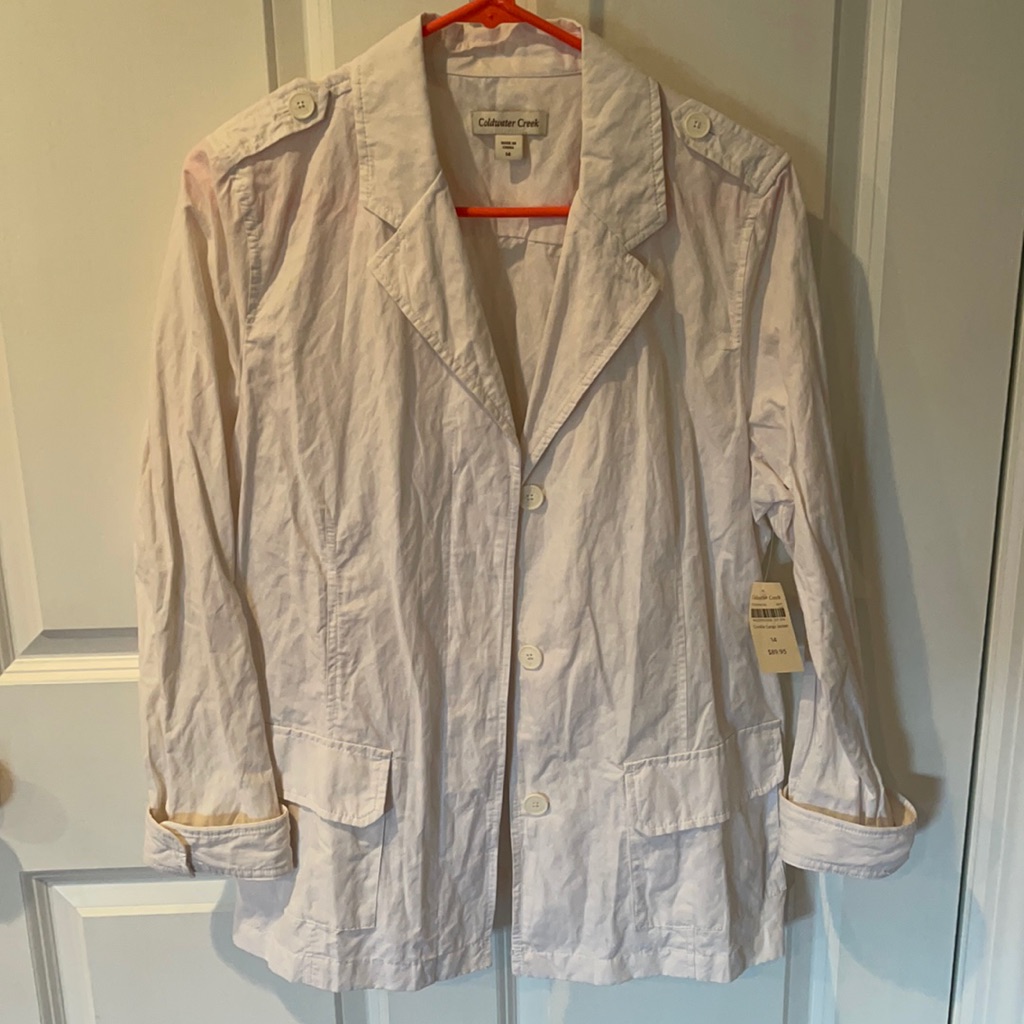 Nwt White Spring Jacket